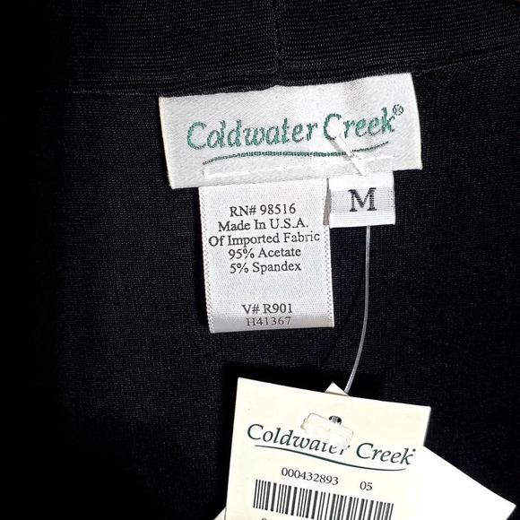 Coldwater Creek Womens Geometric Open Knit Cardigan Shrug Size Medium - Picture 4 of 10